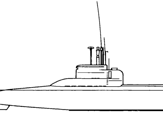 Подводная лодка FGS S192 U13 [Type 206 Submarine] - чертежи, габариты, рисунки